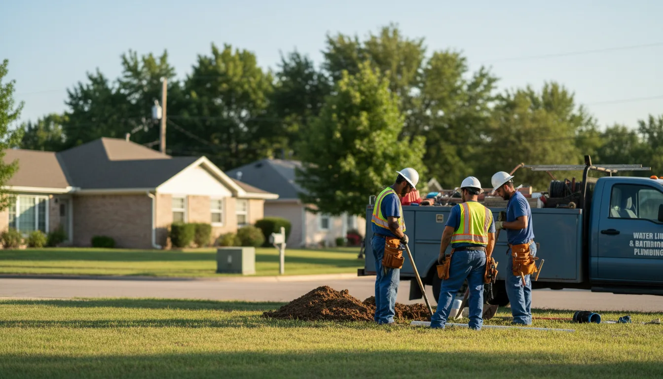 Residential water line and bathroom plumbing service in Moosup, CT